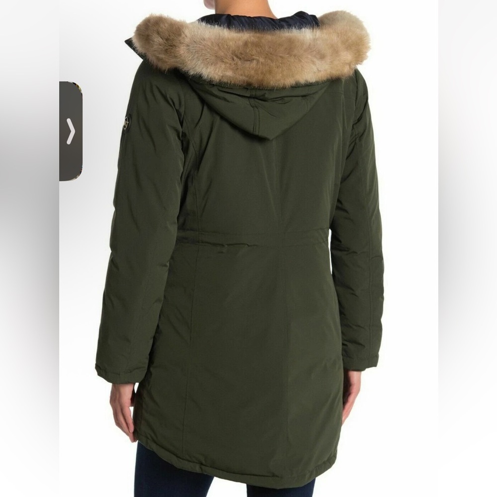 MICHAEL Michael Kors Down Filled Hooded Anorak Coat Parka Olive‎ Green Size S - Picture 15 of 16